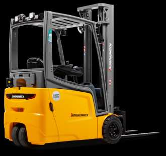 Used Forklift Truck JUNGHEINRICH EFG 112 (2022) ELEKTRO DREIRADFRONTSTAPLER (13063567) backdrop
