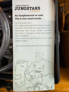 Used Forklift Truck JUNGHEINRICH EJE 118 / nur 834 Std. / Jungstars ELEKTRO NIEDERHUBWAGENDEICHSEL (13069811)
