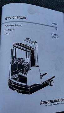 Used Forklift Truck JUNGHEINRICH ETVC16 Kabine und Video ELEKTRO SCHUBMASTSTAPLER (13073415)
