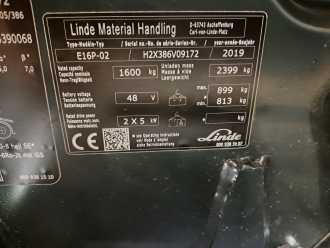 Used Forklift Truck LINDE E 16 P EVO ELEKTRO VIERRADFRONTSTAPLER (12873769)