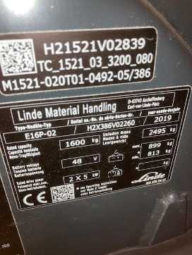 Used Forklift Truck LINDE E16P ELEKTRO VIERRADFRONTSTAPLER (13067057)