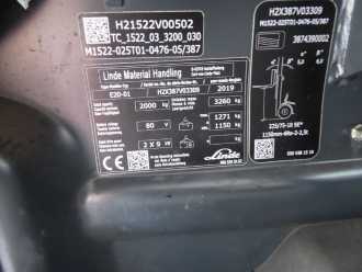 Used Forklift Truck LINDE E20-01 ELEKTRO VIERRADFRONTSTAPLER (13074414)