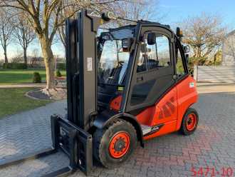 Used Forklift Truck LINDE H 50 D 02 EVO DIESEL VIERRADFRONTSTAPLER (13076519) backdrop
