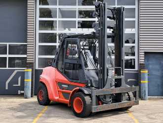 Used Forklift Truck LINDE H80T-03/900 GAS VIERRADFRONTSTAPLER (13046531)