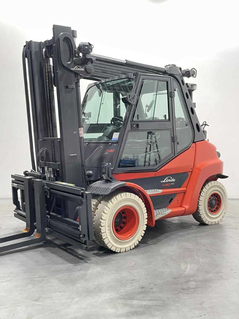 Used Forklift Truck LINDE H80T/600-03-396 GAS VIERRADFRONTSTAPLER (13066286)