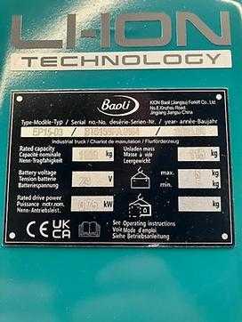 Gabelstapler gebraucht BAOLI EP15-03 ELEKTRO NIEDERHUBWAGENDEICHSEL (12966336)