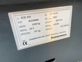 Gabelstapler gebraucht JUNGHEINRICH ECE 220 Baujahr 2007 Stunden 8038 / Akku 2016 ELEKTRO NIEDERHUBKOMMISSIONIERER (13071052)
