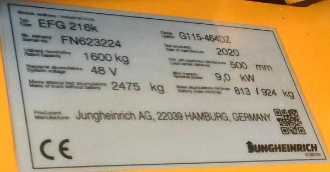 Gabelstapler gebraucht JUNGHEINRICH EFG 216k SP ZVG 115-464DZ LI ION ELEKTRO VIERRADFRONTSTAPLER (13073133)