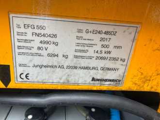 Gabelstapler gebraucht JUNGHEINRICH EFG 550 Baujahr 2017/ Stunden 3918 HH 4850 ELEKTRO VIERRADFRONTSTAPLER (13065440)