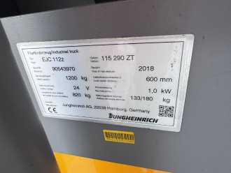 Gabelstapler gebraucht JUNGHEINRICH EJC 112z Baujahr 2018 Hubhöhe 2,9M Initialhub ELEKTRO HOCHHUBWAGENDEICHSEL (13067551)