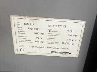 Gabelstapler gebraucht JUNGHEINRICH EJC 214 Baujahr 2017 HH 2700 Akku 2016 ELEKTRO HOCHHUBWAGENDEICHSEL (13056875)