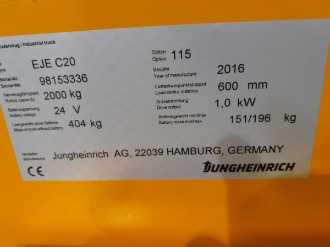 Gabelstapler gebraucht JUNGHEINRICH EJE C20 115-54 ELEKTRO NIEDERHUBWAGENDEICHSEL (12976162)