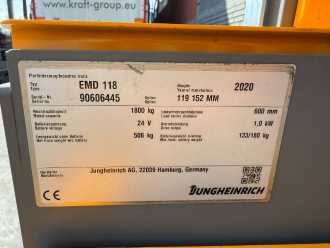 Gabelstapler gebraucht JUNGHEINRICH EMD 118 Baujahr 2020 Stunden 910 Akku 2026 ELEKTRO HOCHHUBWAGENDEICHSEL (13030617)