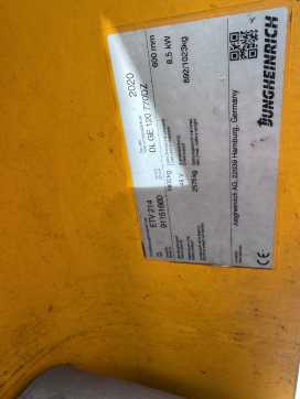 Gabelstapler gebraucht JUNGHEINRICH ETV 214 Baujahr 2020 / Stunden 3356 HH 7700 ELEKTRO SCHUBMASTSTAPLER (13068482)