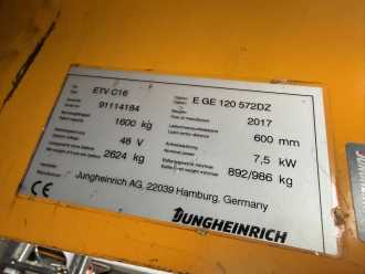 Gabelstapler gebraucht JUNGHEINRICH ETV C 16 Baujahr 2017 /Stunden 919 / HH 5,72M/ TOP CONDITION ELEKTRO SCHUBMASTSTAPLER (13071047)