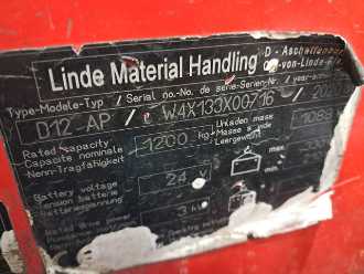 Gabelstapler gebraucht LINDE D12 AP ELEKTRO HOCHHUBWAGENDEICHSEL (13038090)