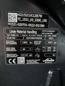 Gabelstapler gebraucht LINDE E 18 EVO ELEKTRO DREIRADFRONTSTAPLER (13069132)