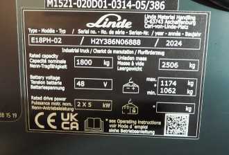 Gabelstapler gebraucht LINDE E 18 PH EVO ELEKTRO VIERRADFRONTSTAPLER (12960185)