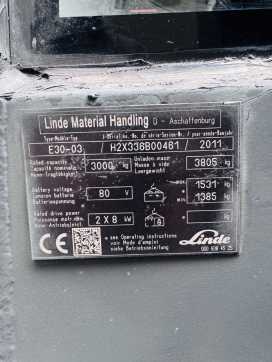 Gabelstapler gebraucht LINDE E 30 - 03 S Triplex Kabine ZVG ELEKTRO VIERRADFRONTSTAPLER (13045198)
