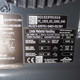 Gabelstapler gebraucht LINDE E 30/600 H : 3,0t ELEKTRO VIERRADFRONTSTAPLER (12960189)