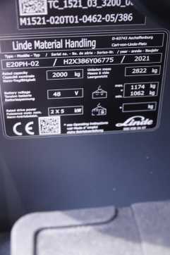 Gabelstapler gebraucht LINDE E20PH-386-02 ELEKTRO VIERRADFRONTSTAPLER (13037976)