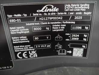 Gabelstapler gebraucht LINDE E80-01-1279 ELEKTRO VIERRADFRONTSTAPLER (13010035)