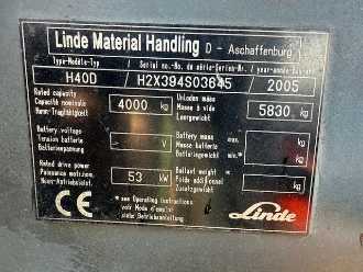 Gabelstapler gebraucht LINDE H 40 D DIESEL VIERRADFRONTSTAPLER (13006099)