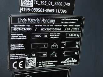 Gabelstapler gebraucht LINDE H 80 T-03/900 396 GAS VIERRADFRONTSTAPLER (13064340)