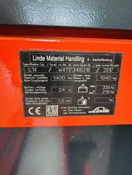 Gabelstapler gebraucht LINDE L 14 i Batterie Bj.23 ELEKTRO HOCHHUBWAGENDEICHSEL (13076276)