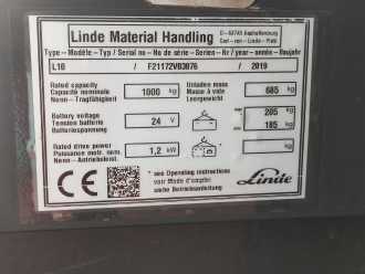 Gabelstapler gebraucht LINDE L10 ELEKTRO HOCHHUBWAGENDEICHSEL (13072147)
