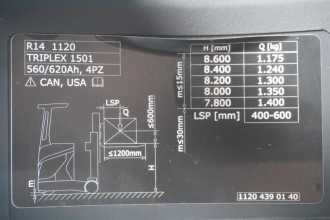 Gabelstapler gebraucht LINDE R 14 1120 ELEKTRO SCHUBMASTSTAPLER (13059503)