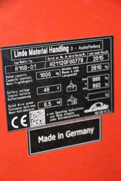 Gabelstapler gebraucht LINDE R16B-1120-01 ELEKTRO SCHUBMASTSTAPLER (13034181)