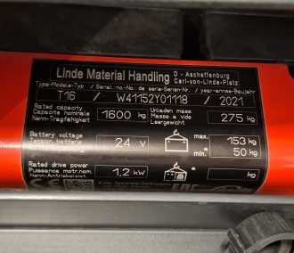 Gabelstapler gebraucht LINDE T16 : 1,6 t (1152-02) ELEKTRO NIEDERHUBWAGENDEICHSEL (12882734)