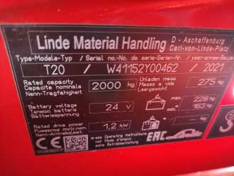 Gabelstapler gebraucht LINDE T20/1152 Lack neu ELEKTRO NIEDERHUBWAGENDEICHSEL (13070201)