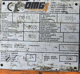 Gabelstapler gebraucht OMG 710FS ELEKTRO HOCHHUBWAGENDEICHSEL (13023431)