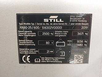 Gabelstapler gebraucht STILL RX 60-25/600 ELEKTRO VIERRADFRONTSTAPLER (13065592)