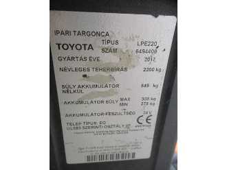 Gabelstapler gebraucht TOYOTA LPE220 ELEKTRO NIEDERHUBWAGENFAHRERSTAND (13071608)