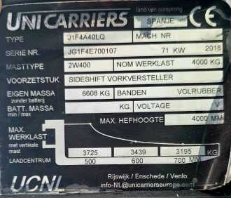 Gabelstapler gebraucht UNICARRIERS J1F4A40LQ GX40 WEITERE WEITERE (13022862)