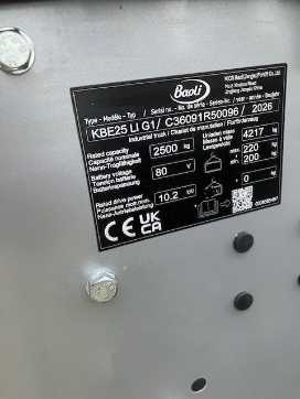 Használt targonca BAOLI KBE 25 Li G1 ELEKTRO VIERRADFRONTSTAPLER (13068488)