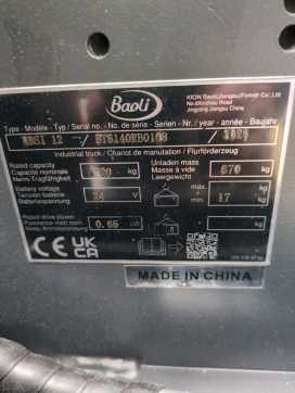Használt targonca BAOLI KBSI12 ELEKTRO HOCHHUBWAGENDEICHSEL (13063199)