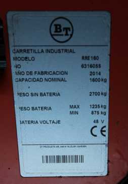Használt targonca BT RRE160 ELEKTRO SCHUBMASTSTAPLER (13065177)