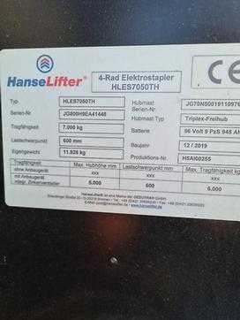 Használt targonca HANSELIFTER HLES7050TH ELEKTRO VIERRADFRONTSTAPLER (12940733)