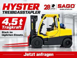 Használt targonca HYSTER H4.5FT6 - TRIPLEX GAS VIERRADFRONTSTAPLER (12949825)