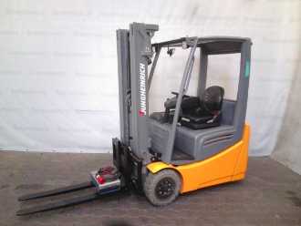 Használt targonca JUNGHEINRICH EFG 215 SP GE 120-464 DZ ELEKTRO VIERRADFRONTSTAPLER (13072928) backdrop