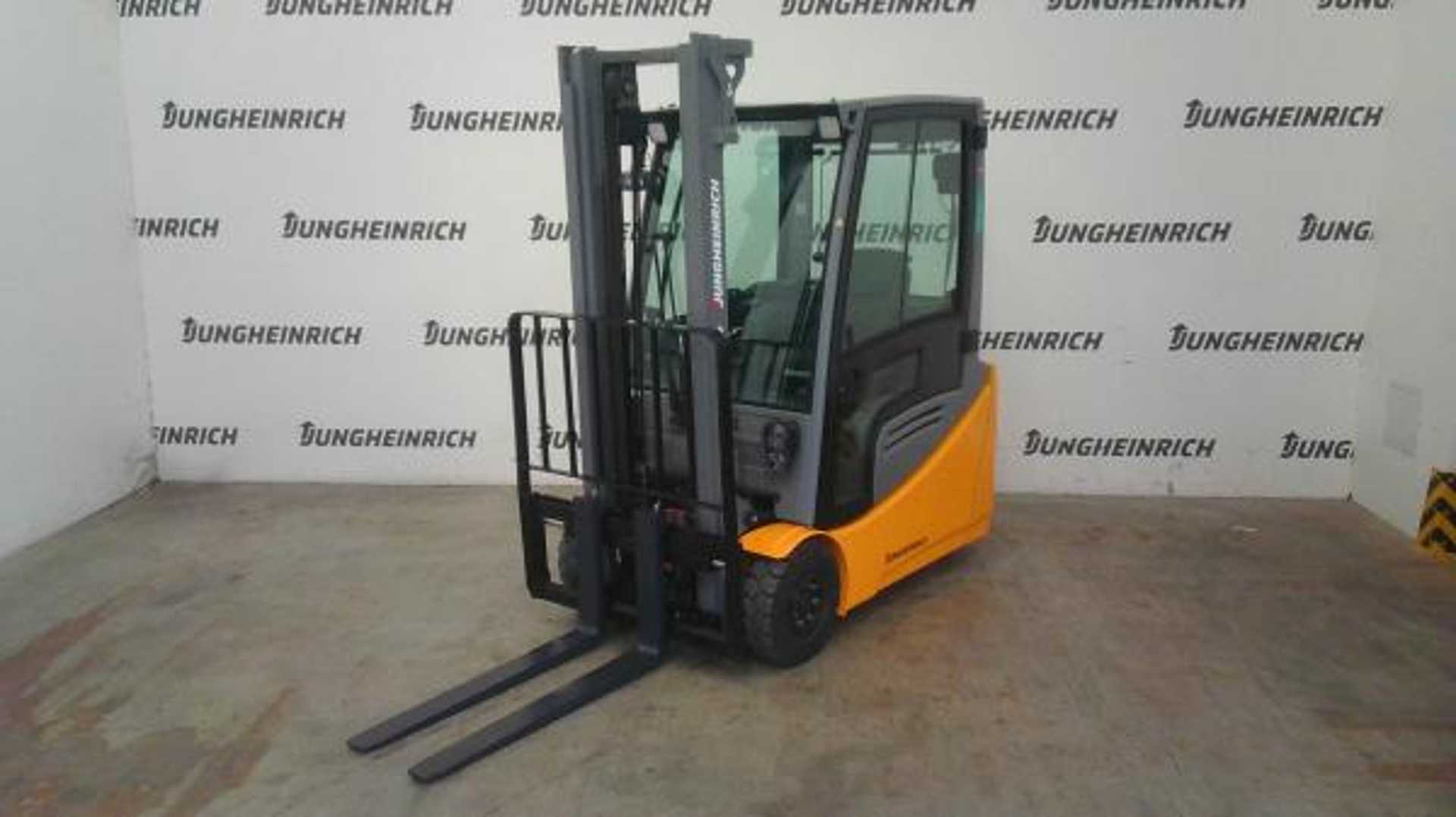 Használt targonca JUNGHEINRICH EFG 216 SP GE 100-330 ZT ELEKTRO VIERRADFRONTSTAPLER (13073560)