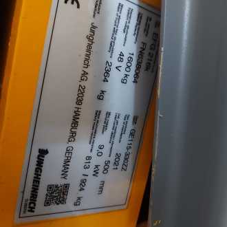 Használt targonca JUNGHEINRICH EFG 216k GE115-330ZZ ELEKTRO DREIRADFRONTSTAPLER (13059550)