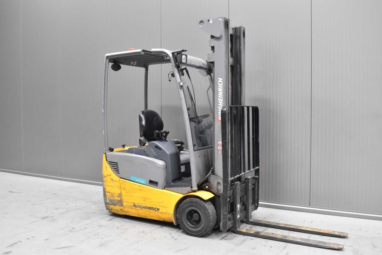 Használt targonca JUNGHEINRICH EFG115 /58589/ ELEKTRO DREIRADFRONTSTAPLER (13064807)