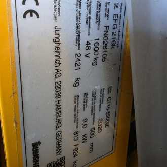 Használt targonca JUNGHEINRICH EFG216K G115-550DZ ELEKTRO DREIRADFRONTSTAPLER (13059557)