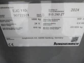 Használt targonca JUNGHEINRICH EJC 110i G 115-290 ZT Li-Ion ELEKTRO HOCHHUBWAGENDEICHSEL (13028189)