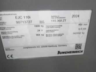 Használt targonca JUNGHEINRICH EJC 110i G 115-360 ZT ELEKTRO HOCHHUBWAGENDEICHSEL (13003502)